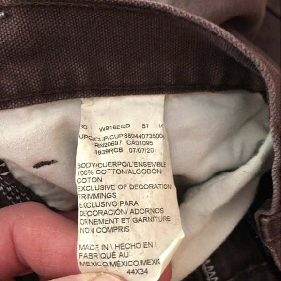 Dickies red tag duck carpenter pants, relaxed fit, big and tall size 44 x 34 - Picture 2 of 4